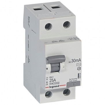 Residual Current Circuit Breaker Legrand RX3 2P 25A 30mA 6kA